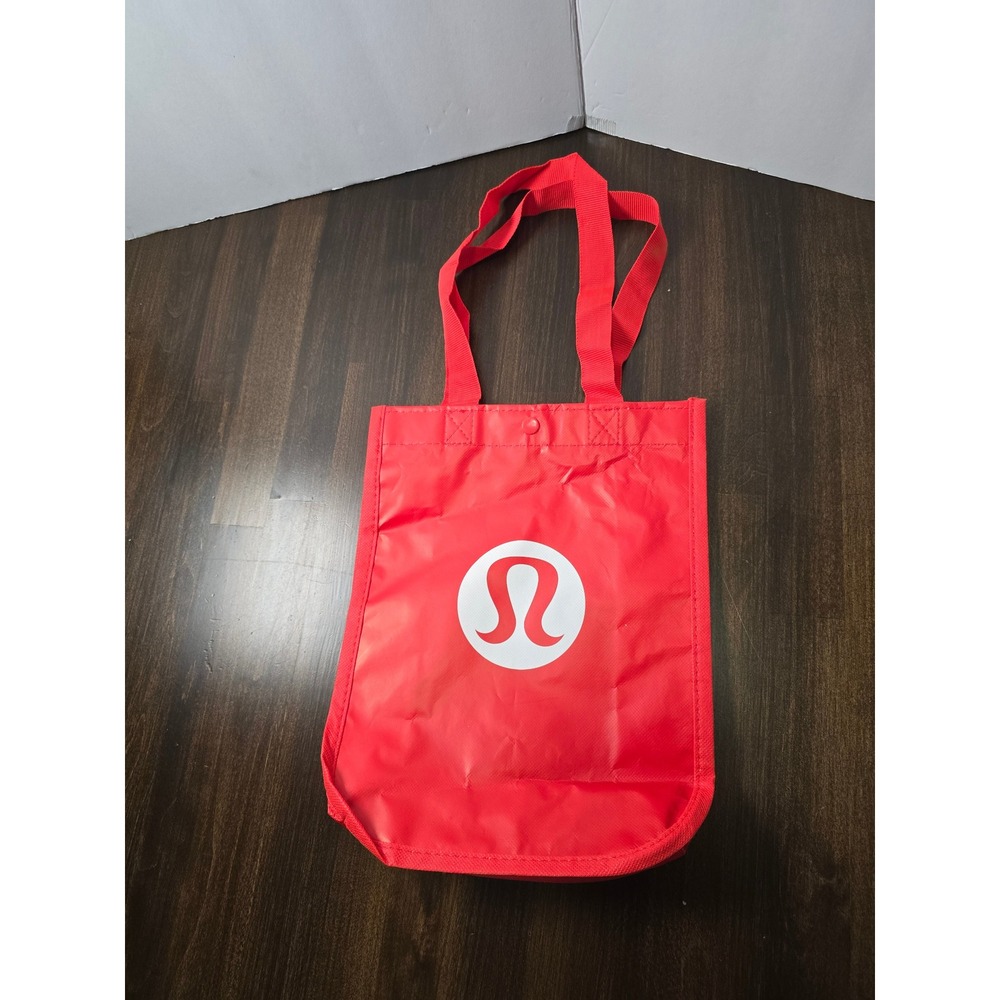 Lululemon Red Reusable Tote Bag Made To Feel Graphic Small Shopping Shopper